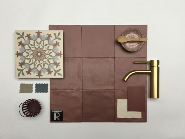 LA MADELEINE CLEA & ATELIER 14x14 MAT BORDEAUX 
